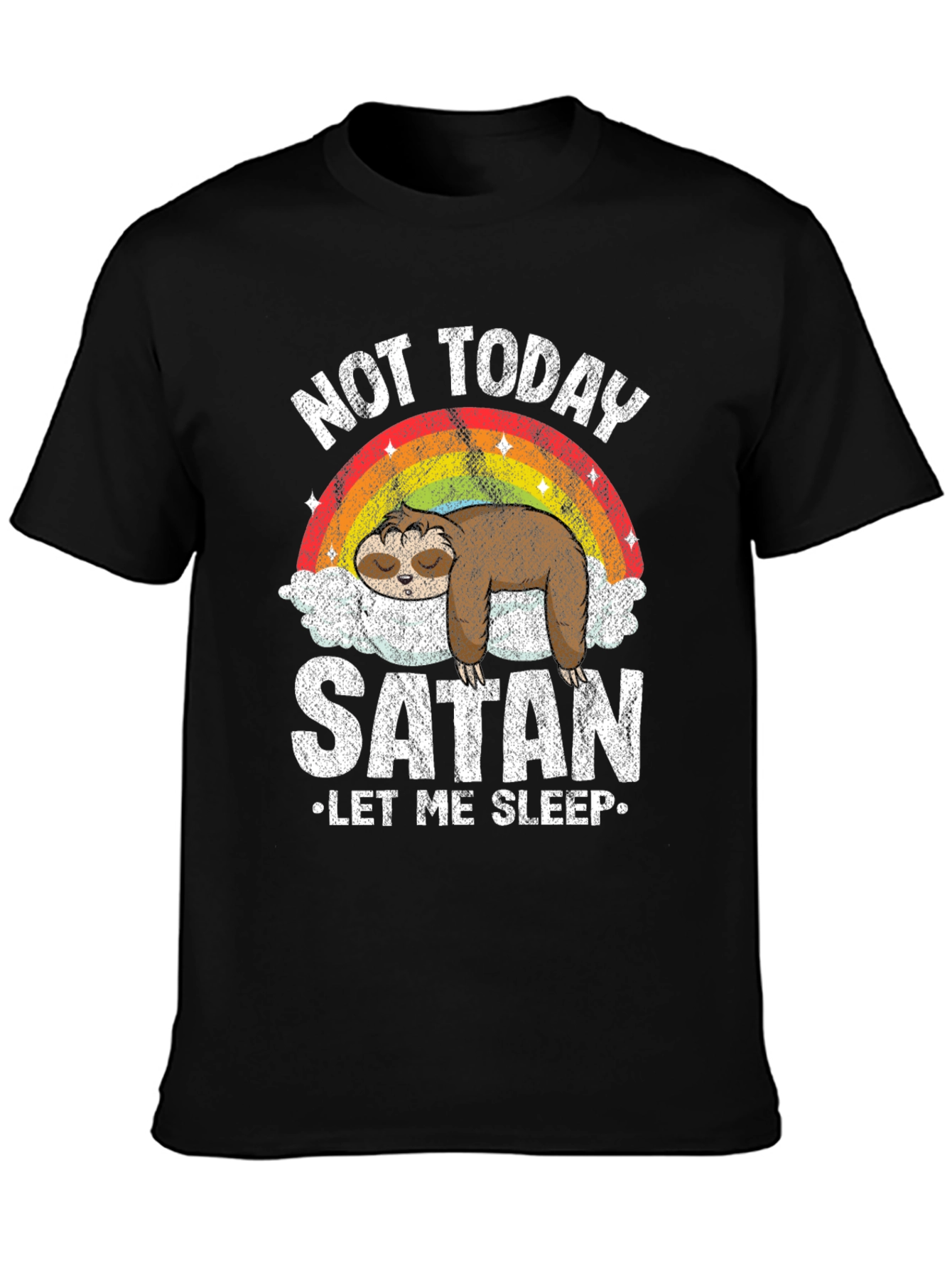 Not Today Satan Sloth Graphic Tee