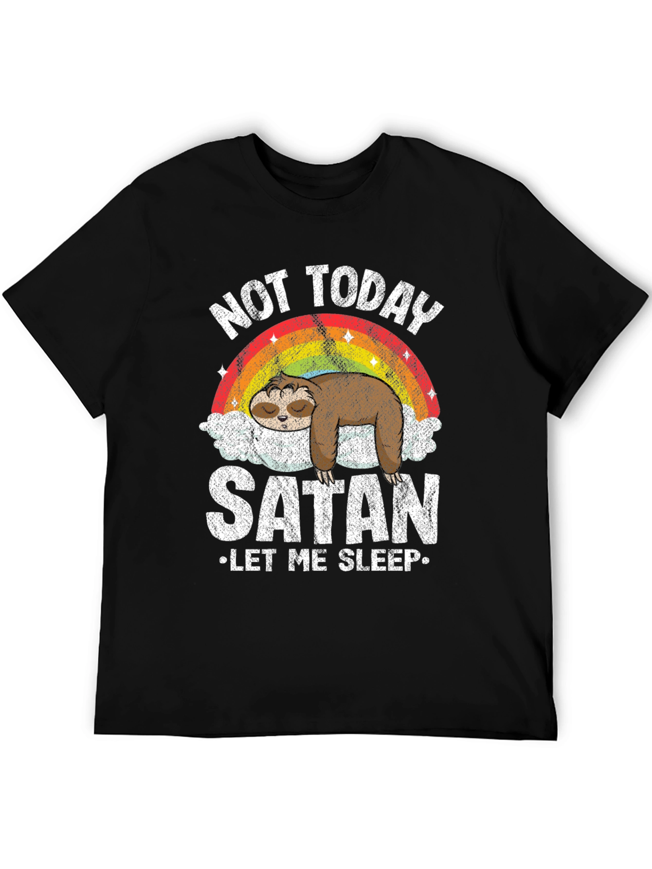 Not Today Satan Sloth Graphic Tee