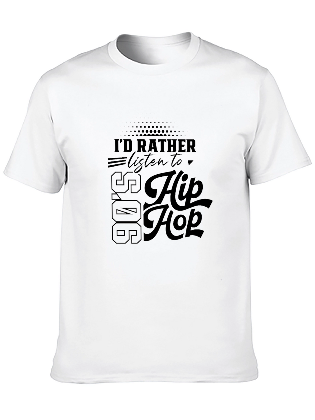 90s Hip Hop Black T-Shirt