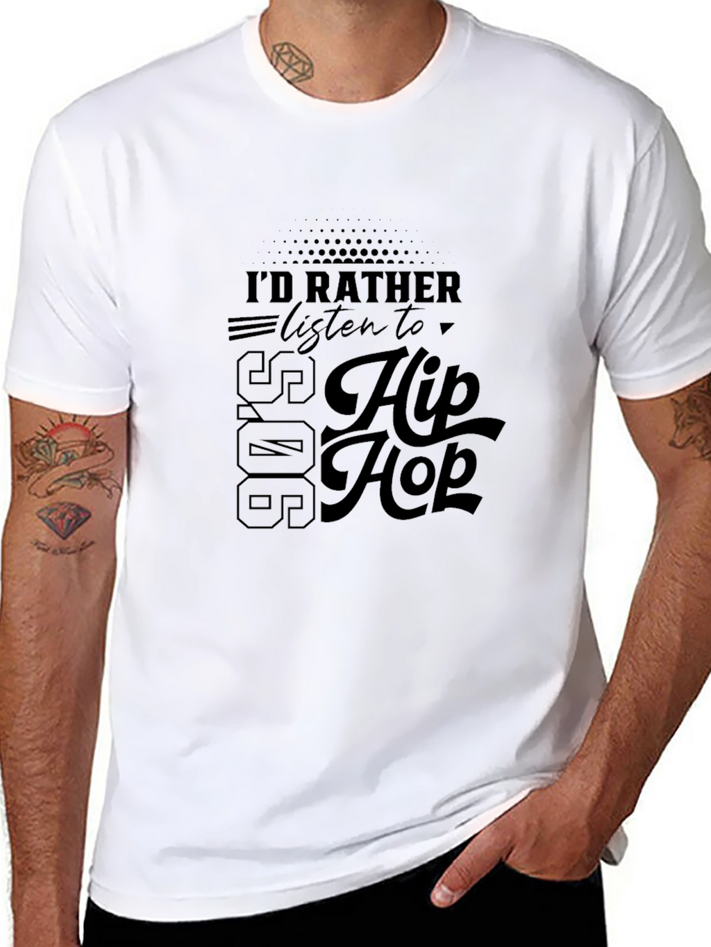 90s Hip Hop Black T-Shirt