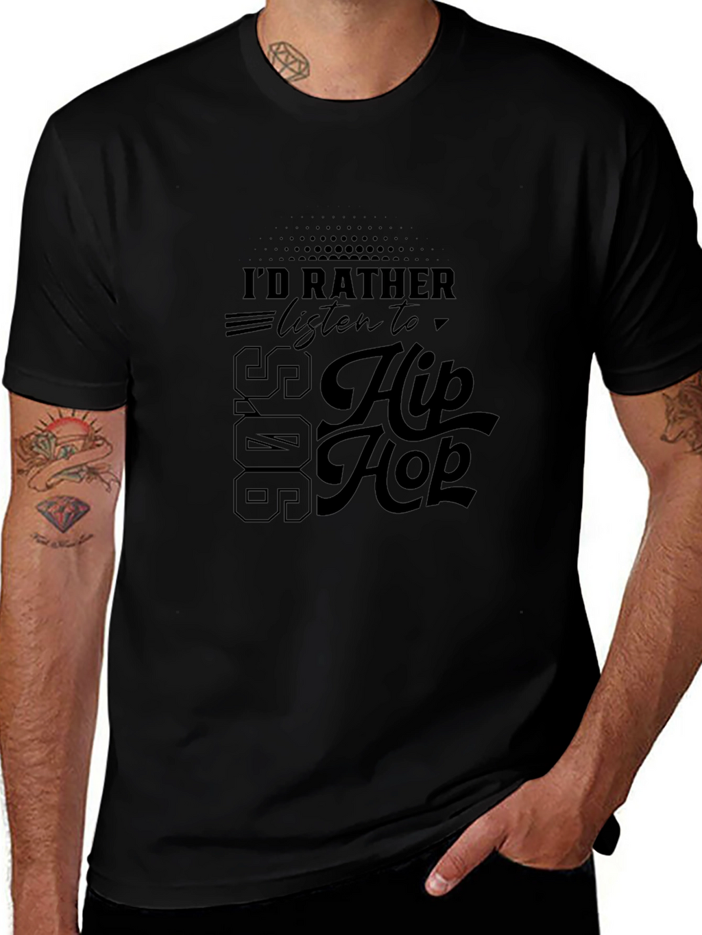90s Hip Hop Black T-Shirt