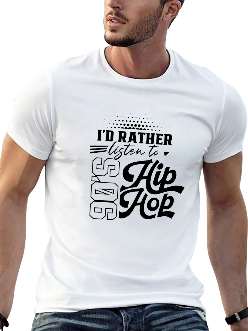 90s Hip Hop Black T-Shirt