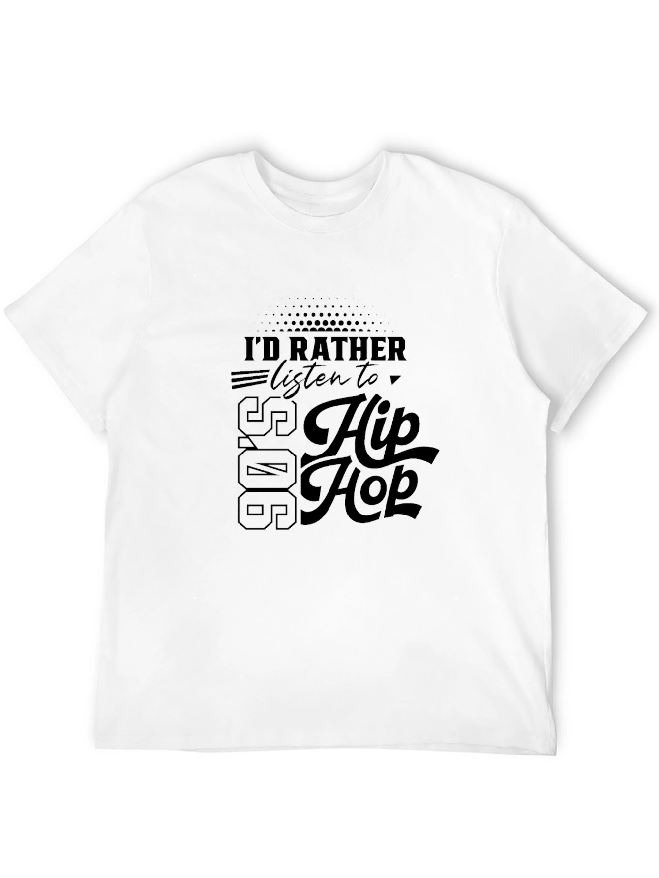 90s Hip Hop Black T-Shirt