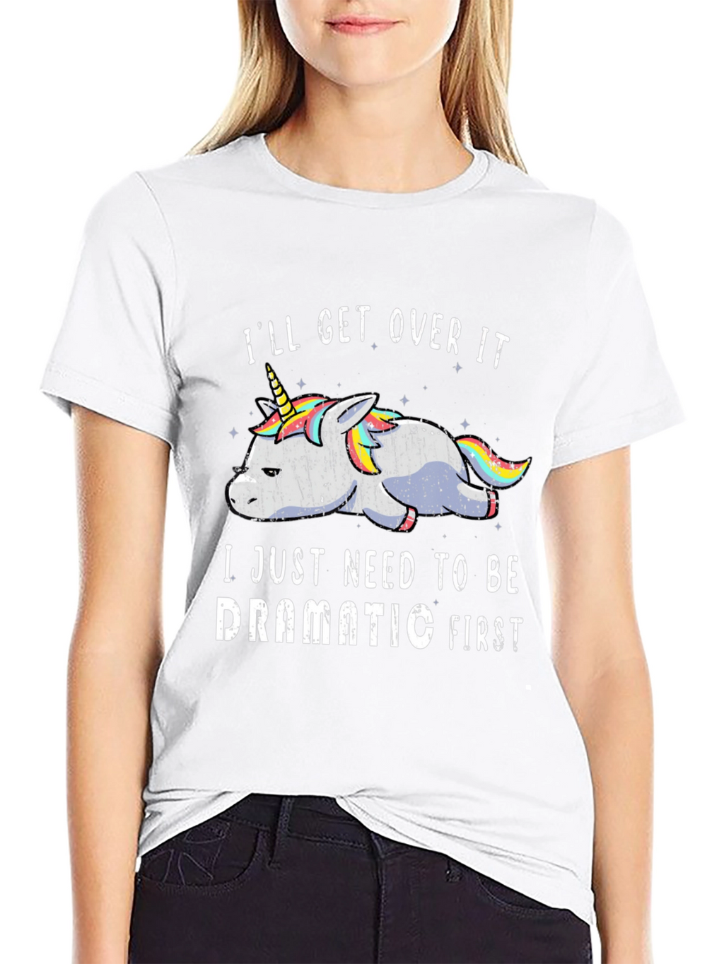 Dramatic Unicorn Graphic T-Shirt