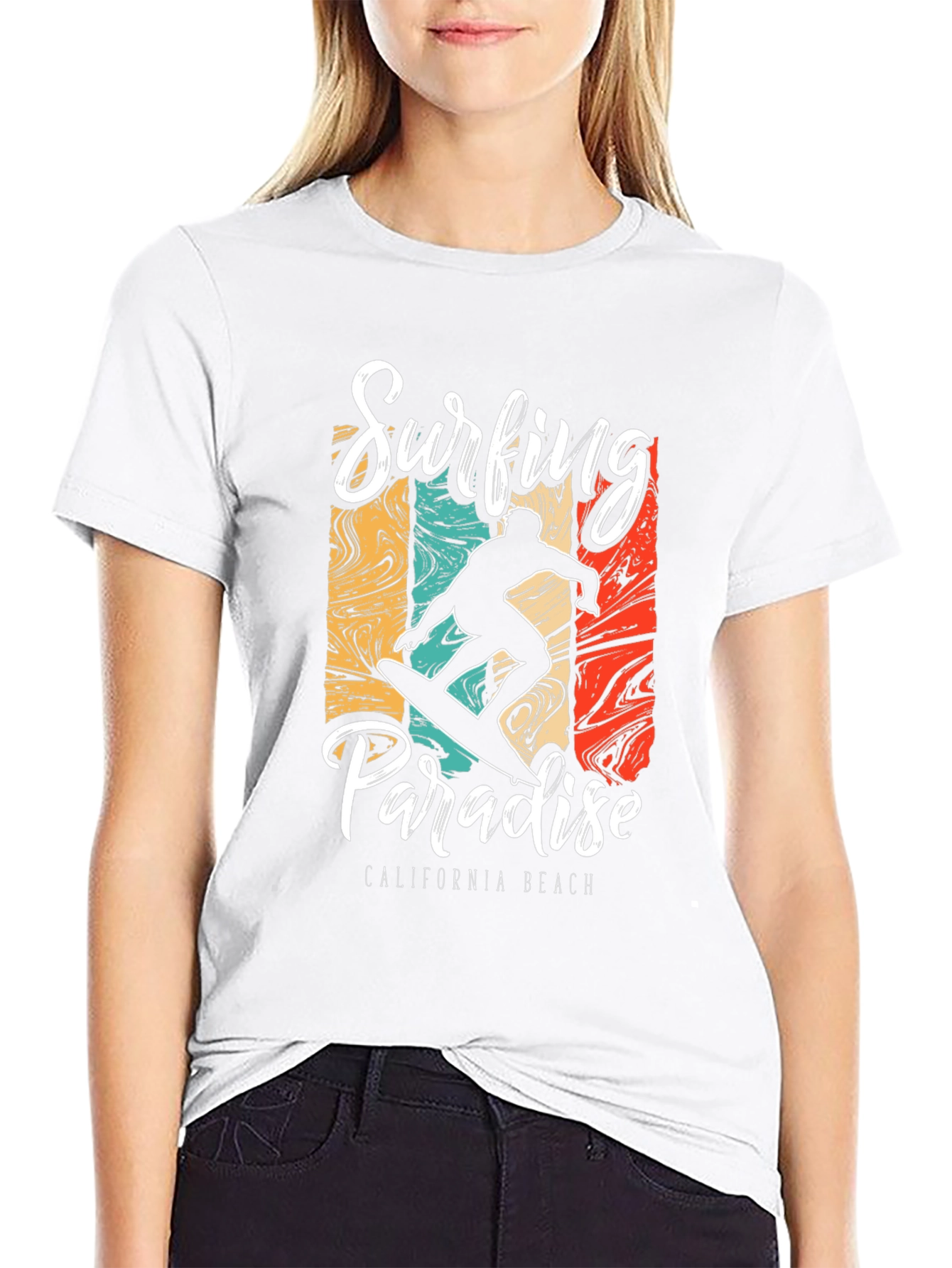 Surfing Paradise California Beach T-Shirt