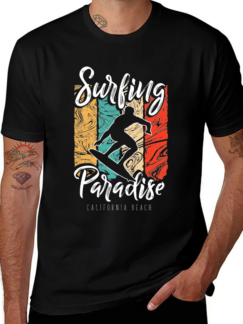 Surfing Paradise California Beach T-Shirt