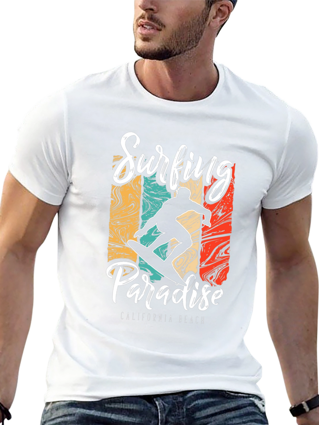 Surfing Paradise California Beach T-Shirt