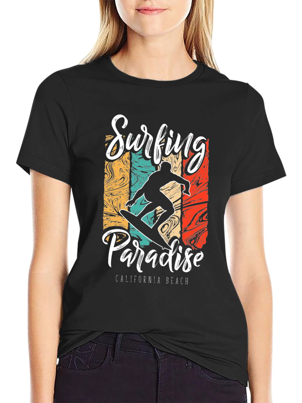 Surfing Paradise California Beach T-Shirt