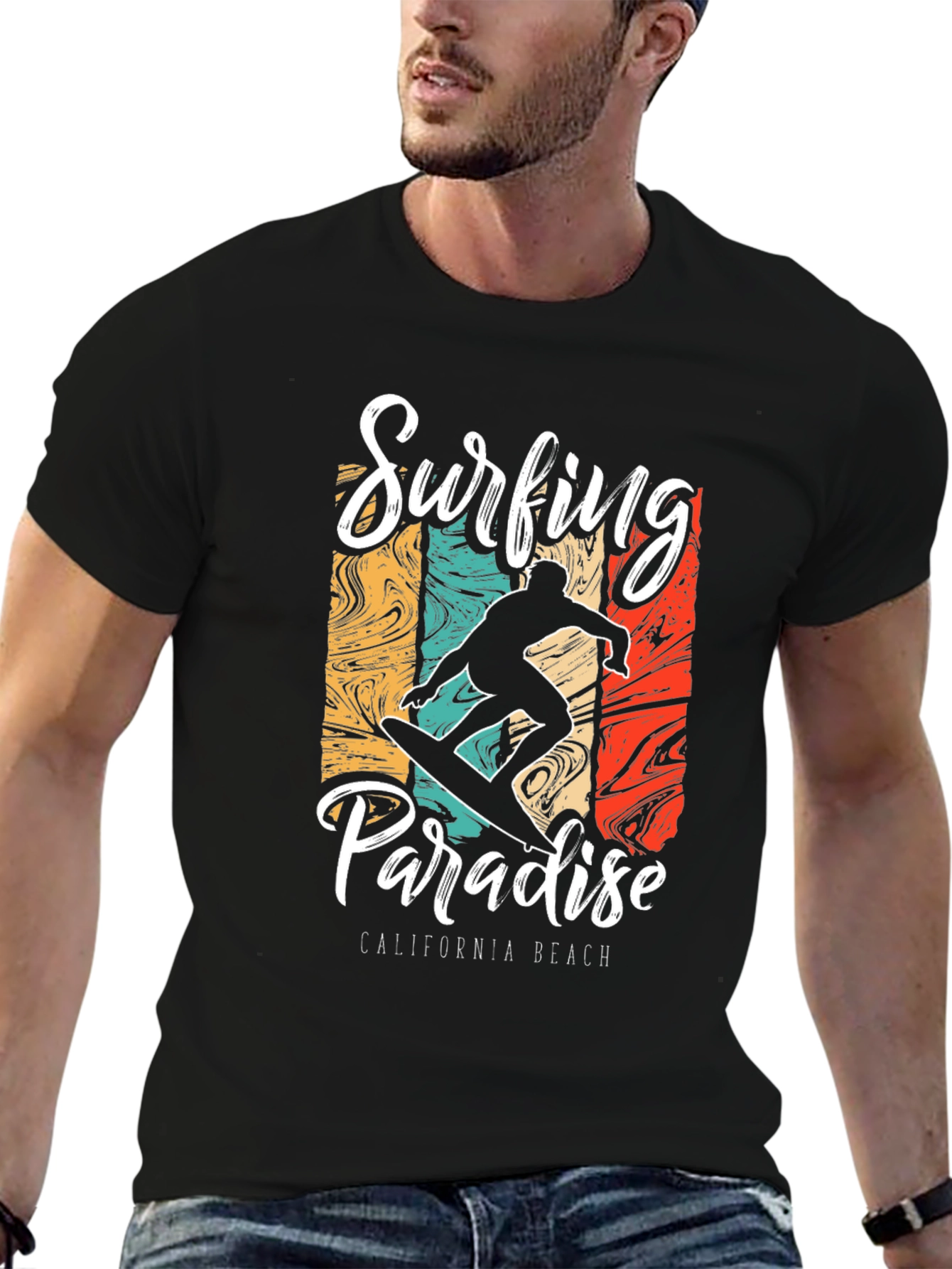 Surfing Paradise California Beach T-Shirt