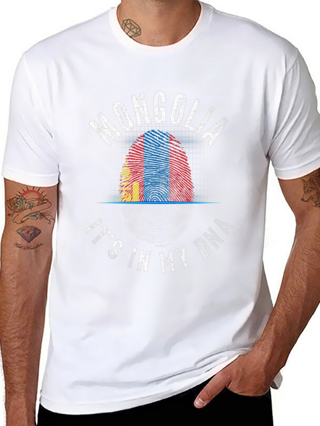 Mongolia DNA Fingerprint T-Shirt