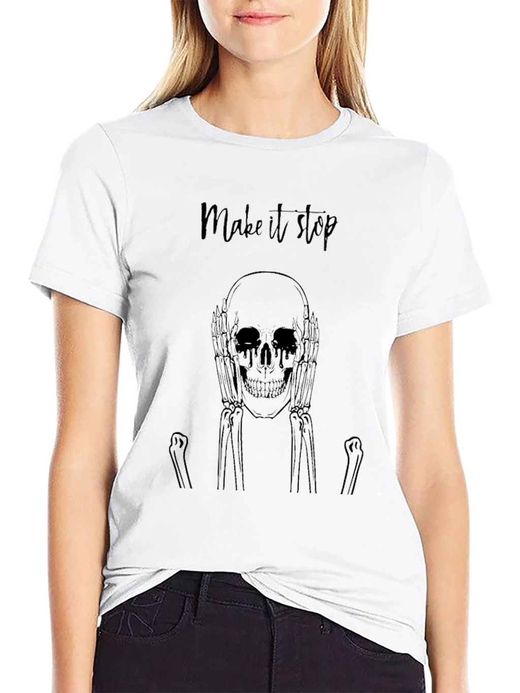 Make It Stop Skeleton Graphic Tee