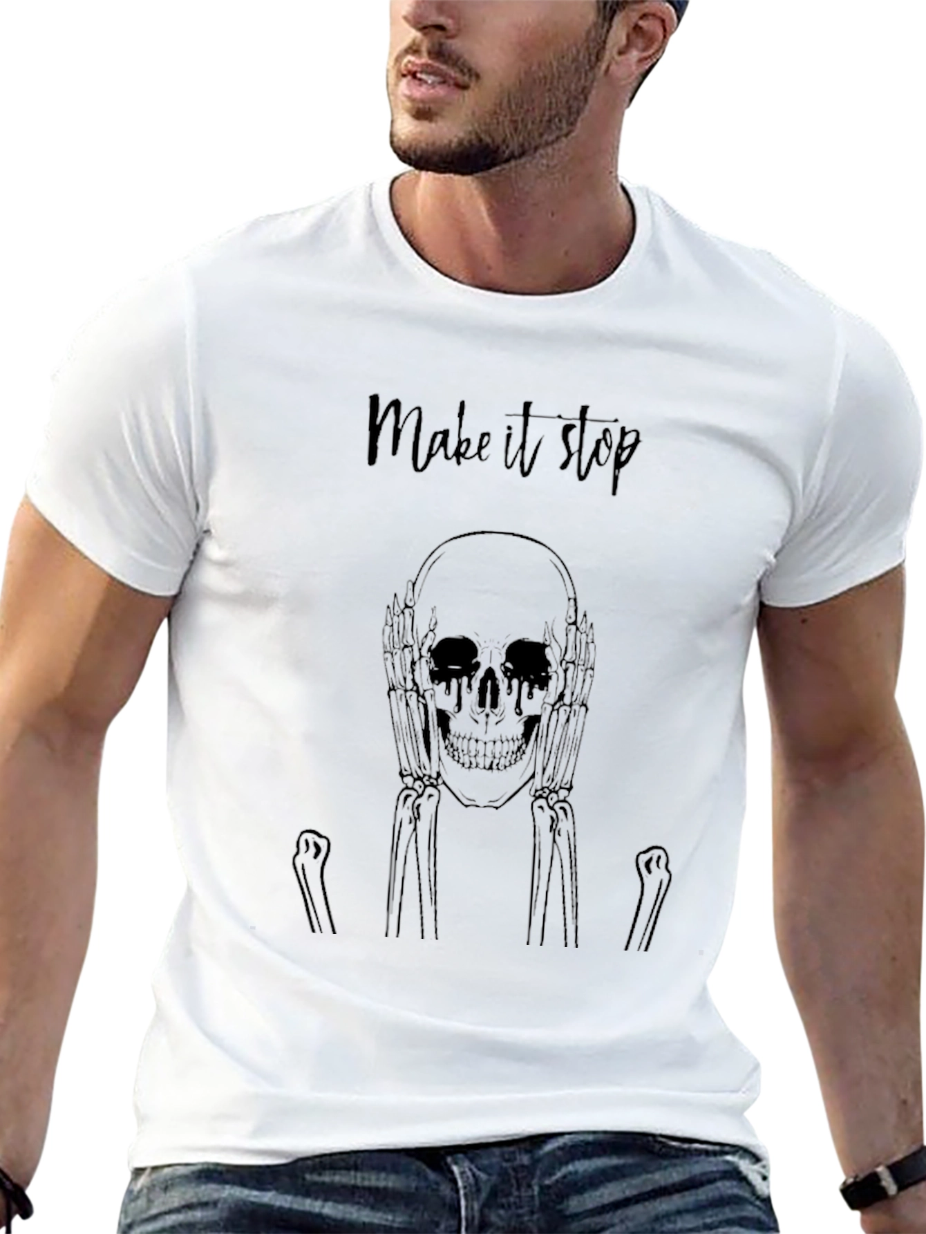 Make It Stop Skeleton Graphic Tee