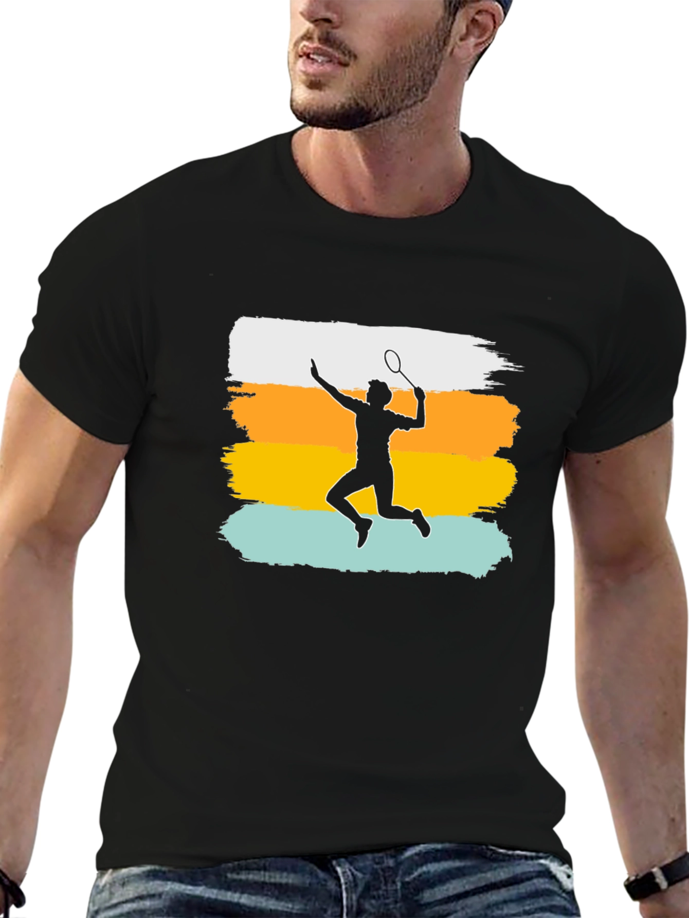 Badminton Player Retro T-Shirt