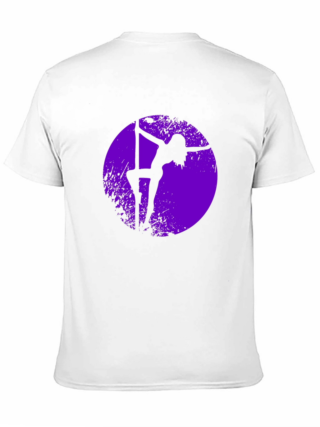 Pole Dancer Silhouette Graphic Tee - Black Cotton Shirt
