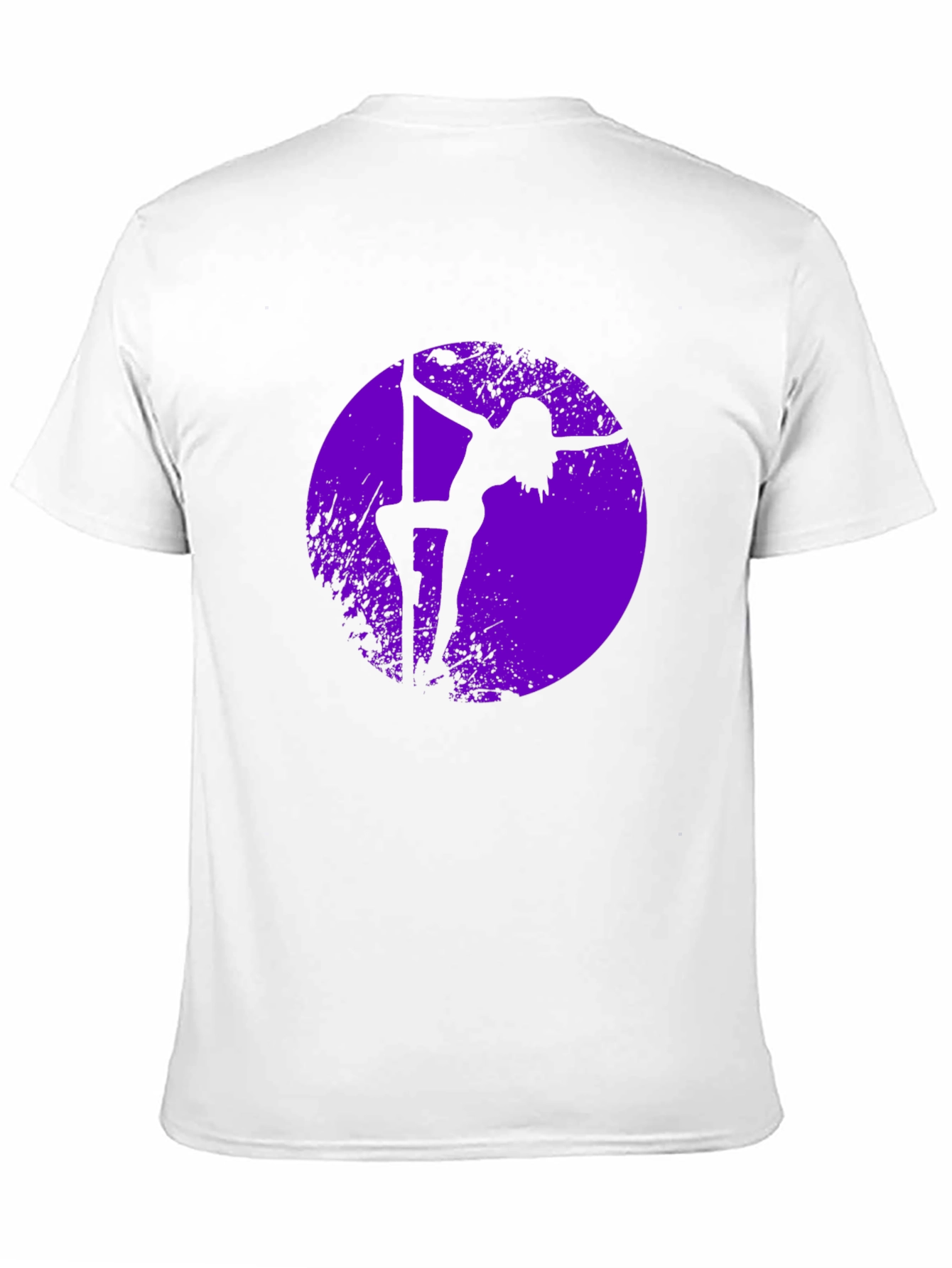 Pole Dancer Silhouette Graphic Tee - Black Cotton Shirt