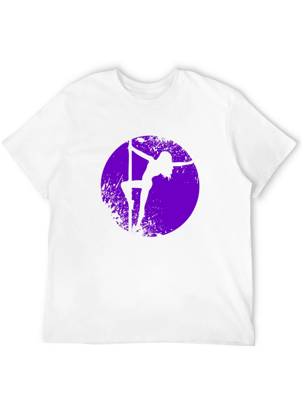 Pole Dancer Silhouette Graphic Tee - Black Cotton Shirt