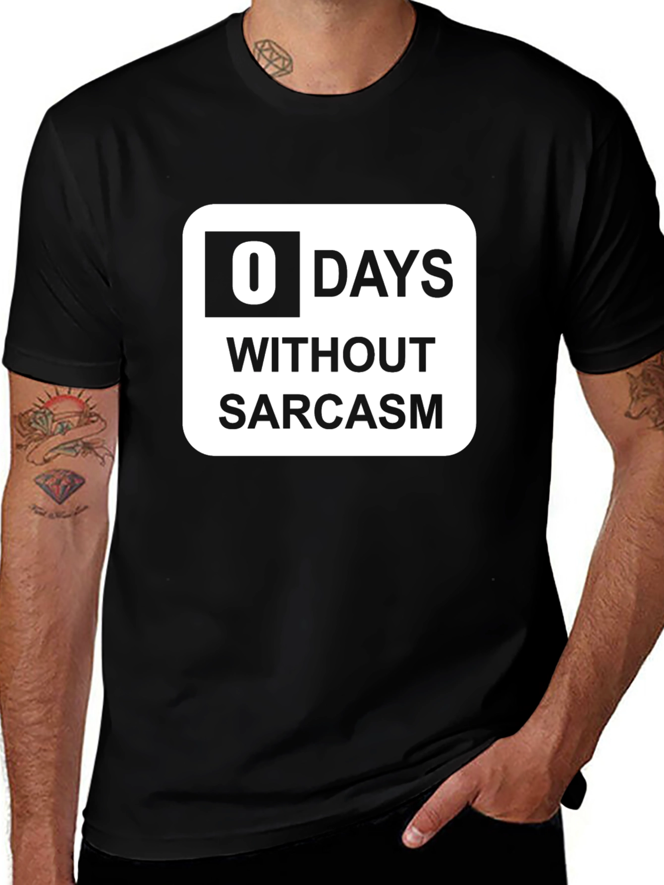 Funny Sarcasm T-Shirt: 0 Days Without Sarcasm Graphic Tee
