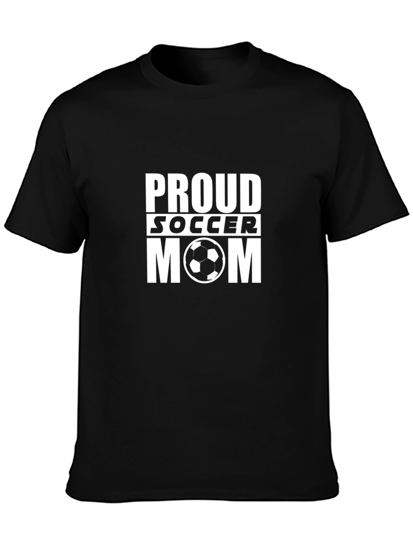 Proud Soccer Mom Black T-Shirt