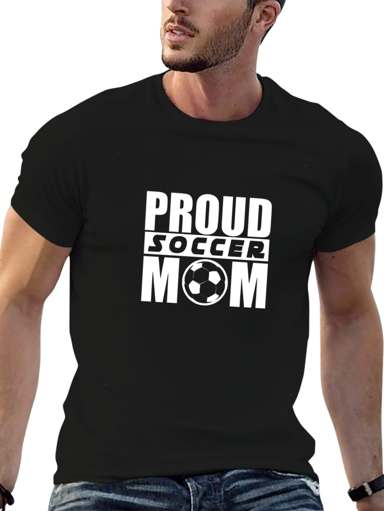 Proud Soccer Mom Black T-Shirt