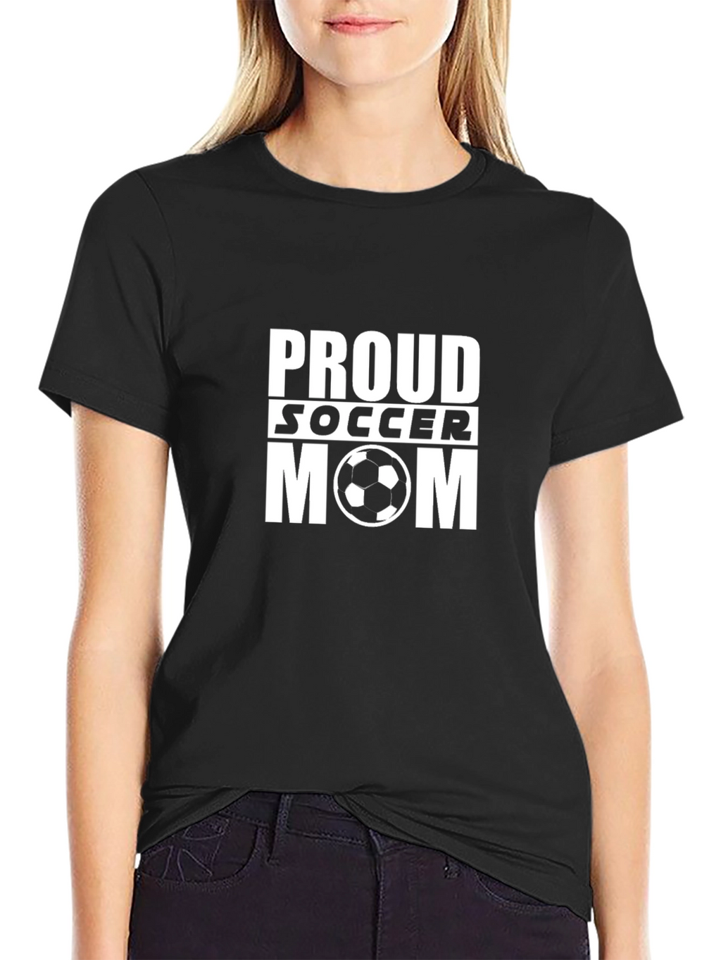 Proud Soccer Mom Black T-Shirt