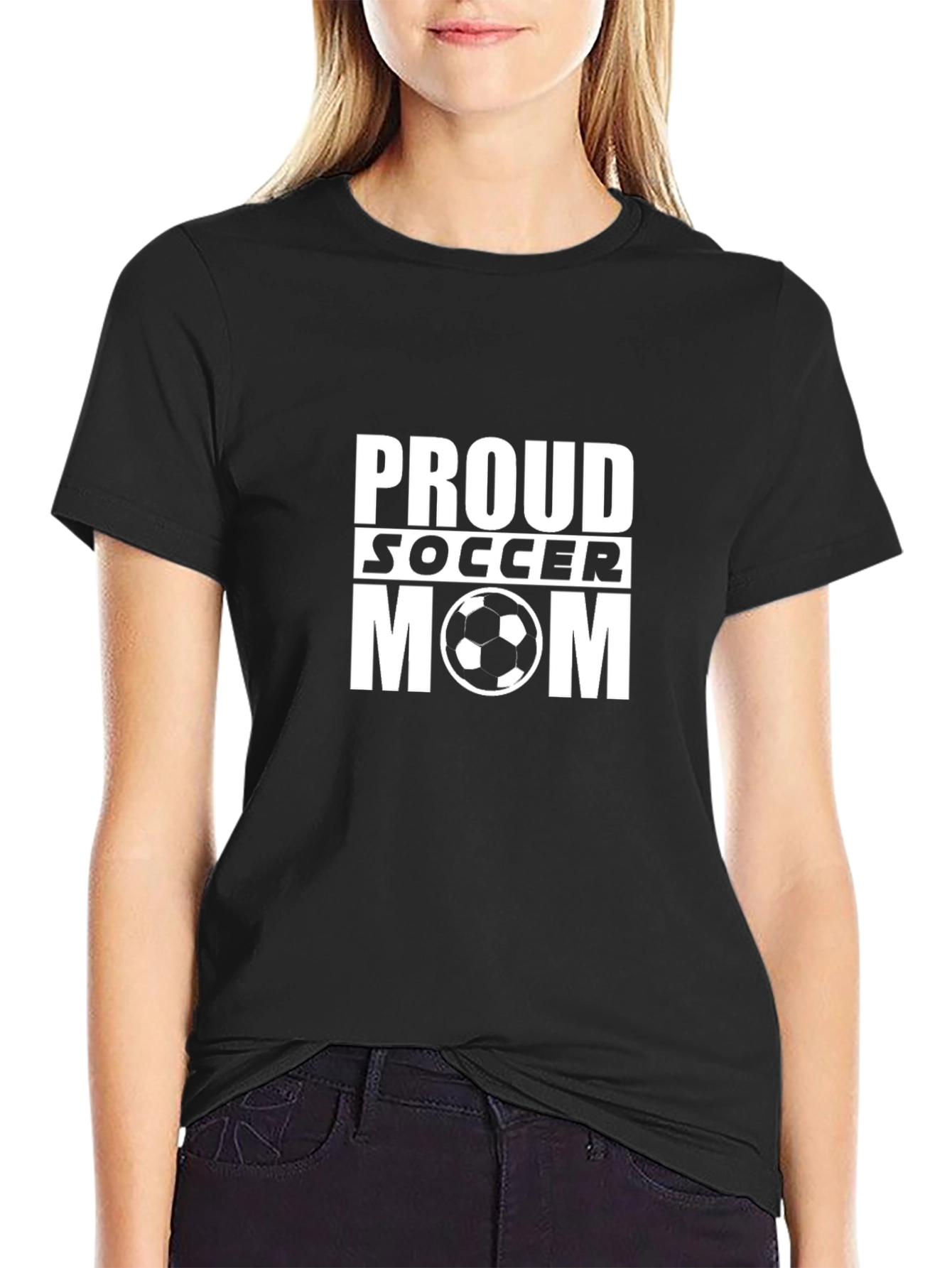Proud Soccer Mom Black T-Shirt