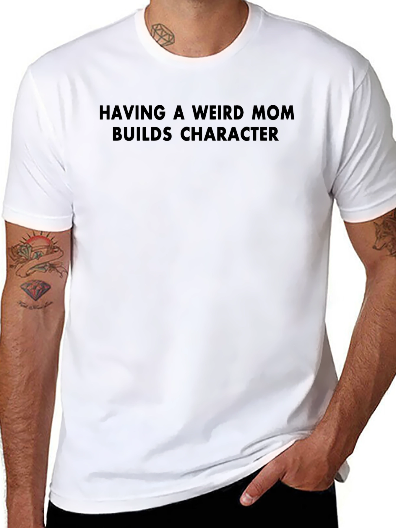 Funny Weird Mom Character Tee - Unisex Black