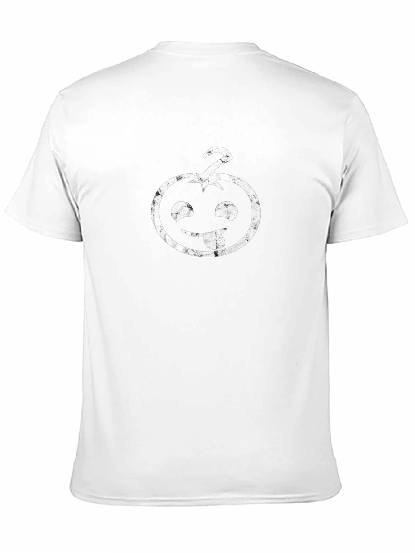 Funny Pumpkin Face Graphic Tee - Black Cotton Shirt
