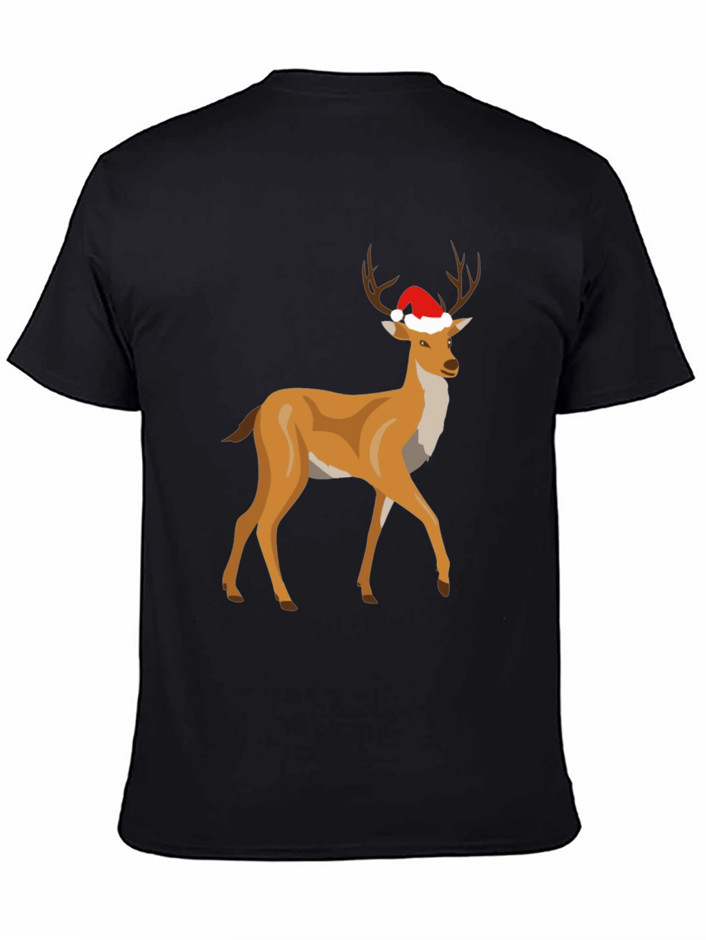 Festive Deer Graphic Tee - Holiday Style