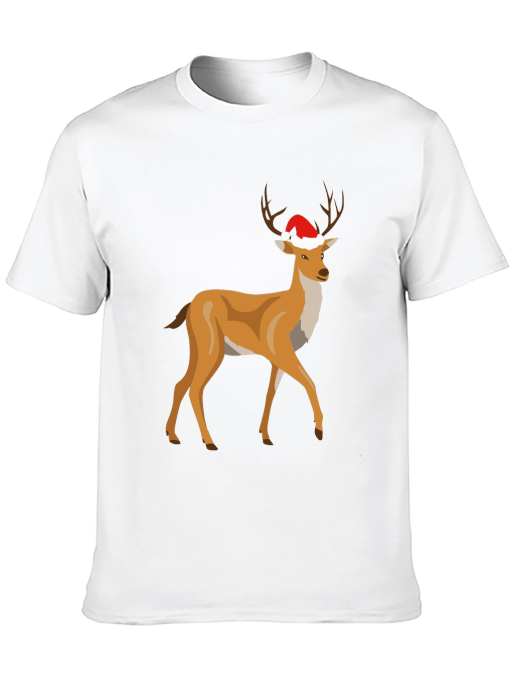 Festive Deer Graphic Tee - Holiday Style