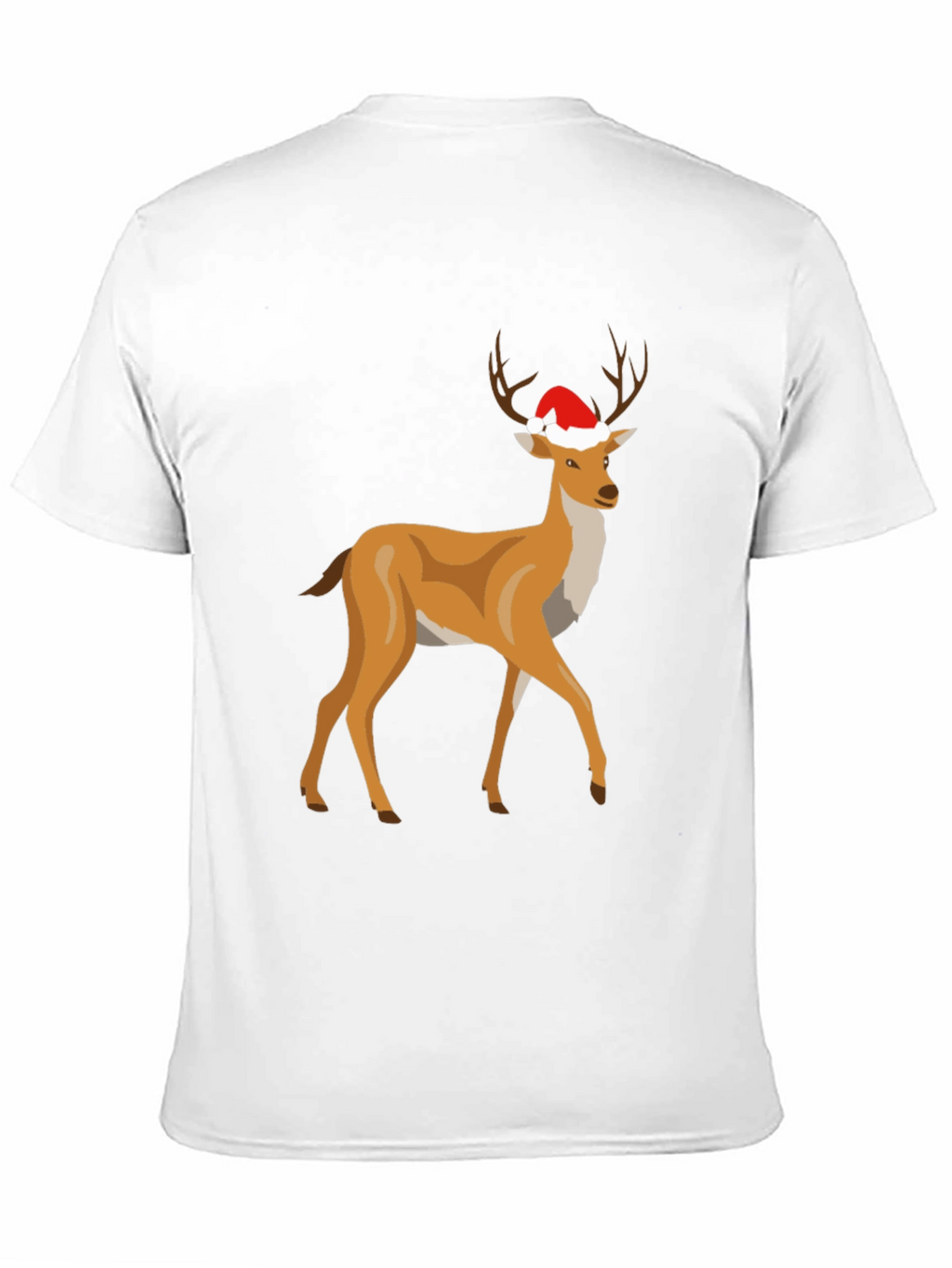Festive Deer Graphic Tee - Holiday Style