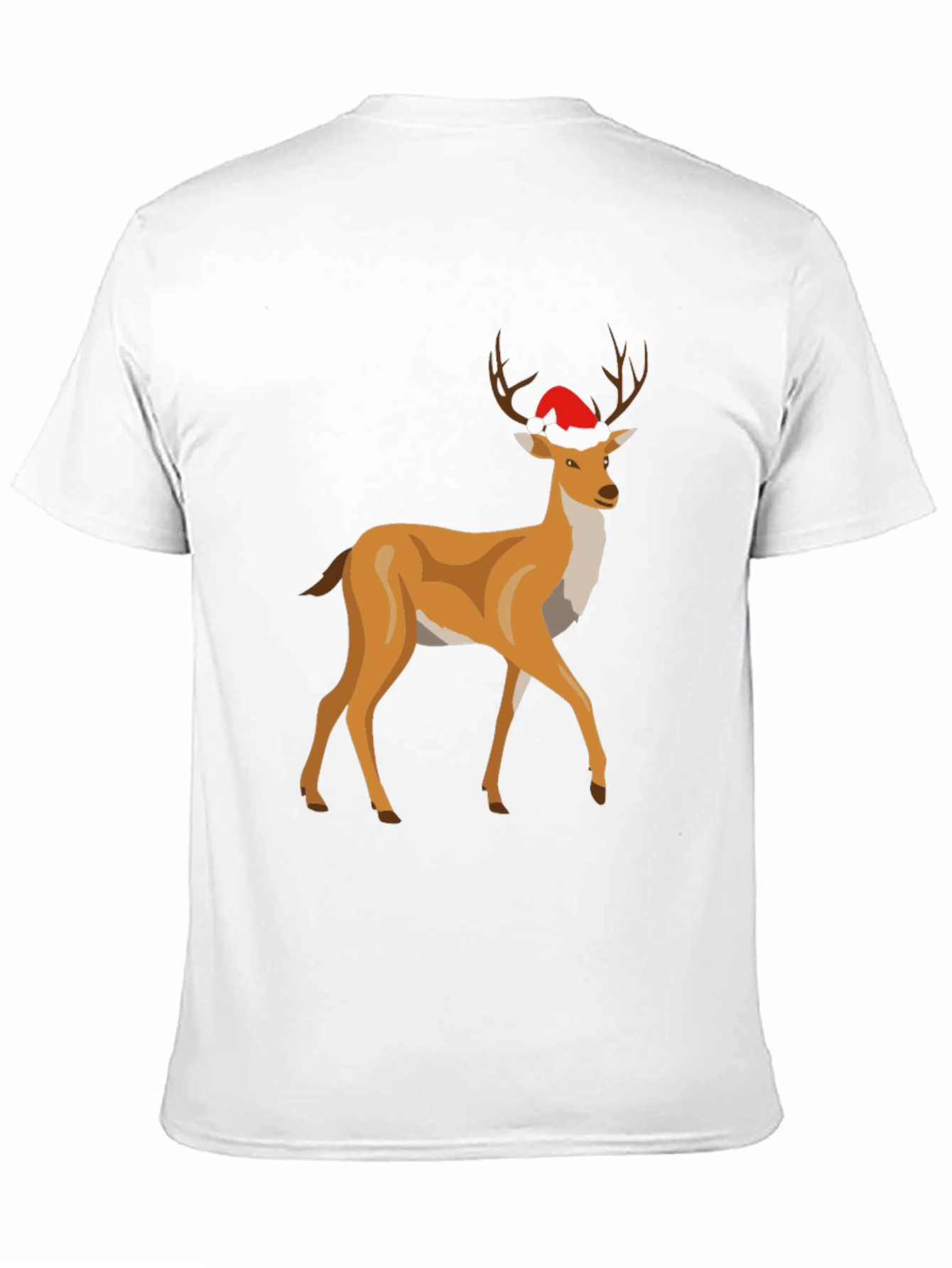 Festive Deer Graphic Tee - Holiday Style