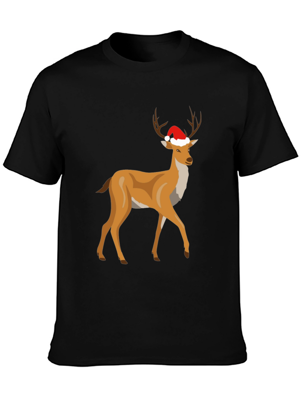 Festive Deer Graphic Tee - Holiday Style
