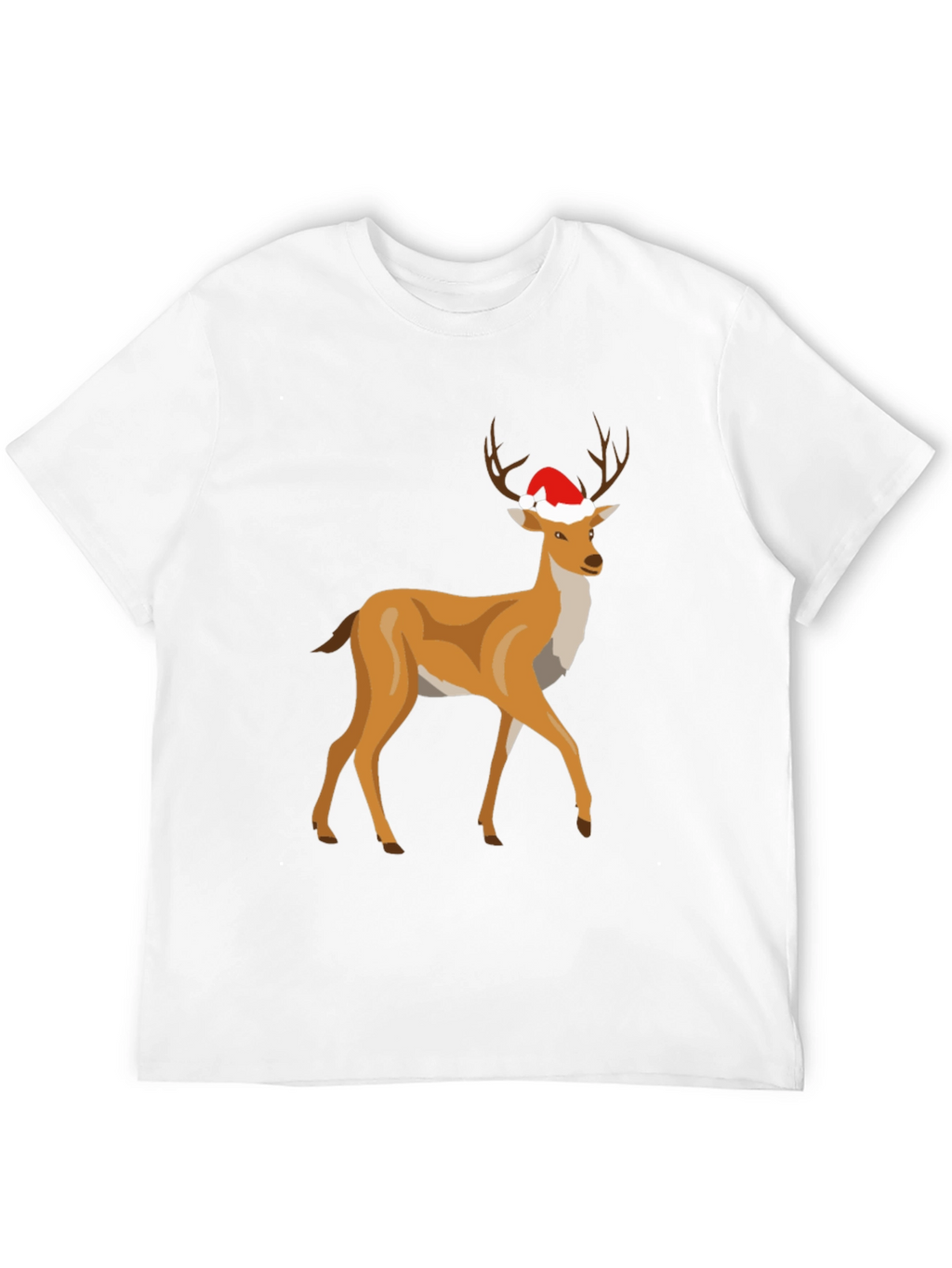 Festive Deer Graphic Tee - Holiday Style