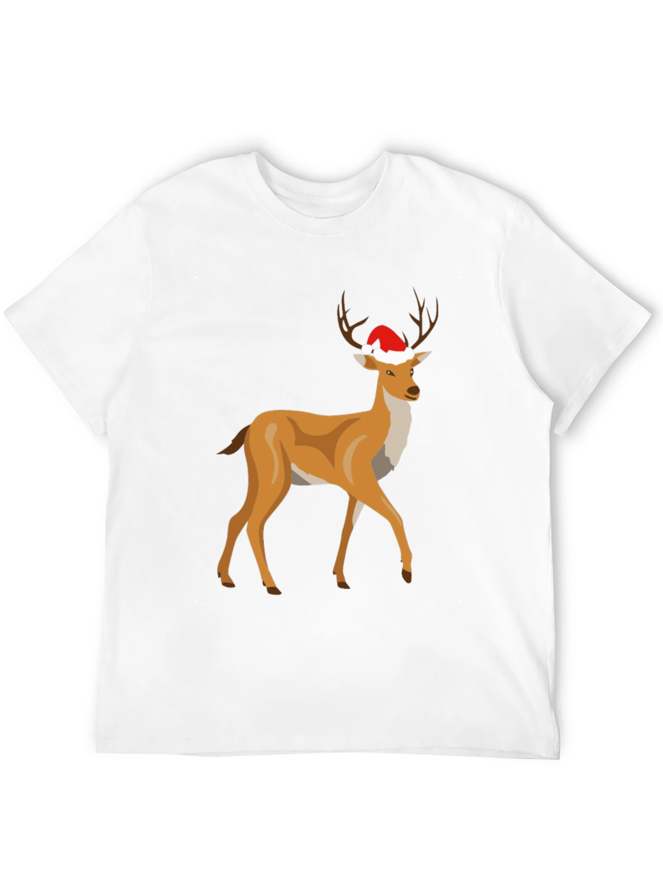 Festive Deer Graphic Tee - Holiday Style