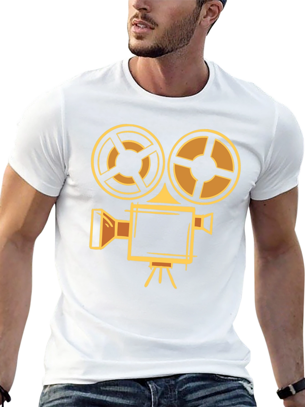 Retro Camera T-Shirt - Black