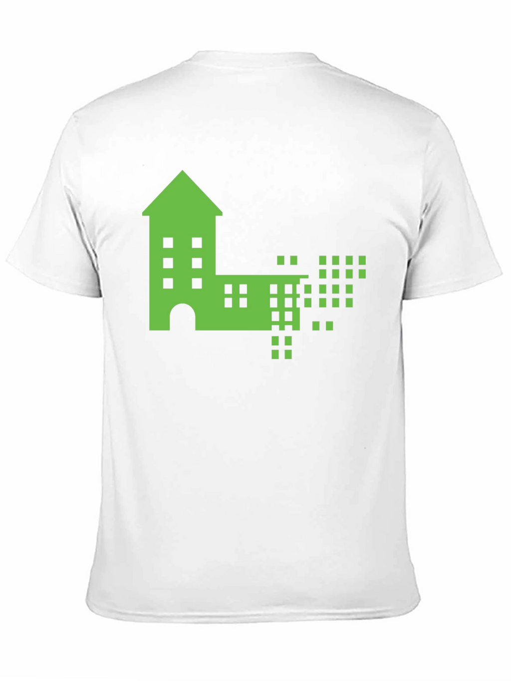 Pixelated Building Graphic T-Shirt