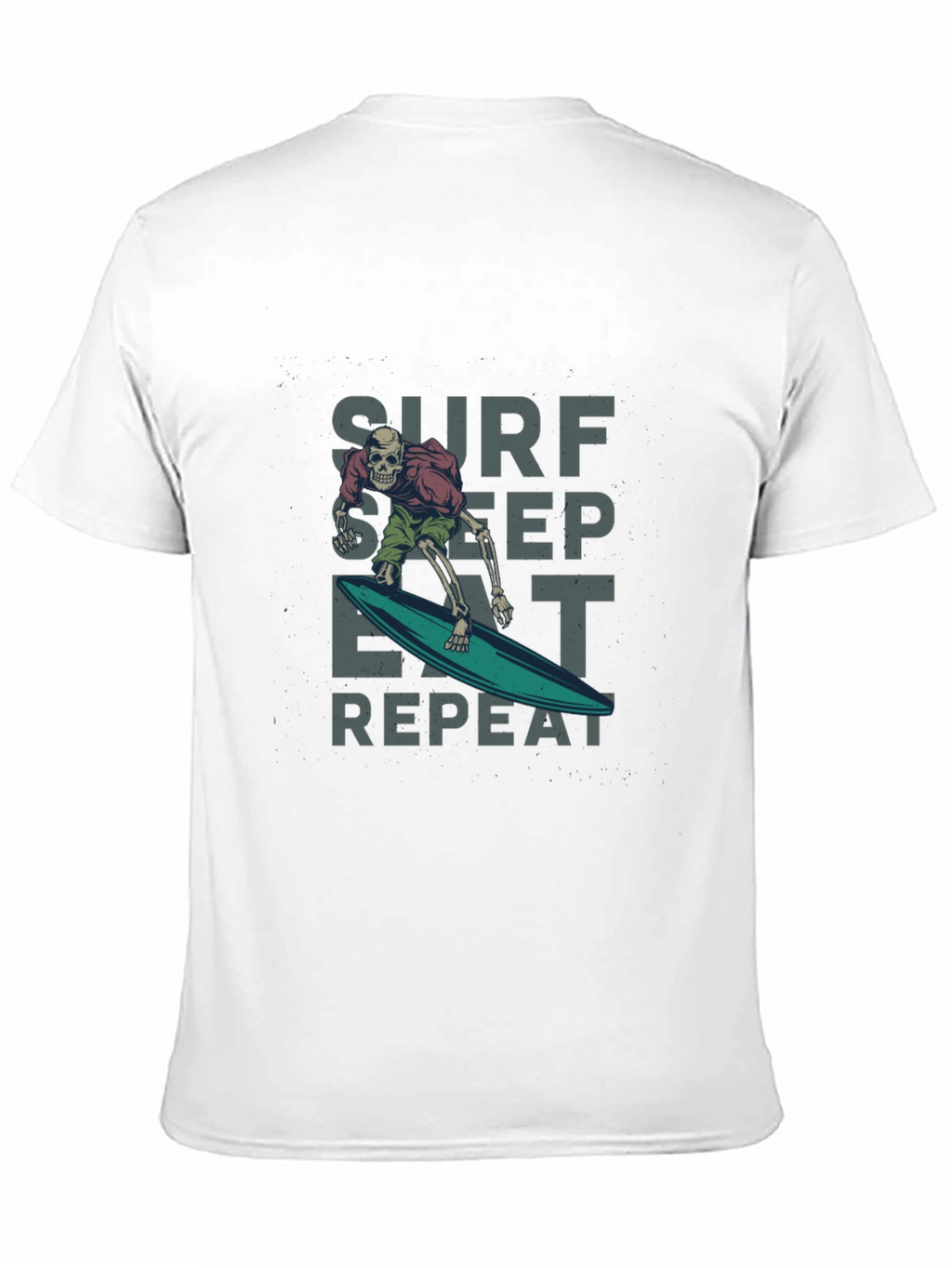 Surf Sleep Eat Repeat Black Graphic Tee