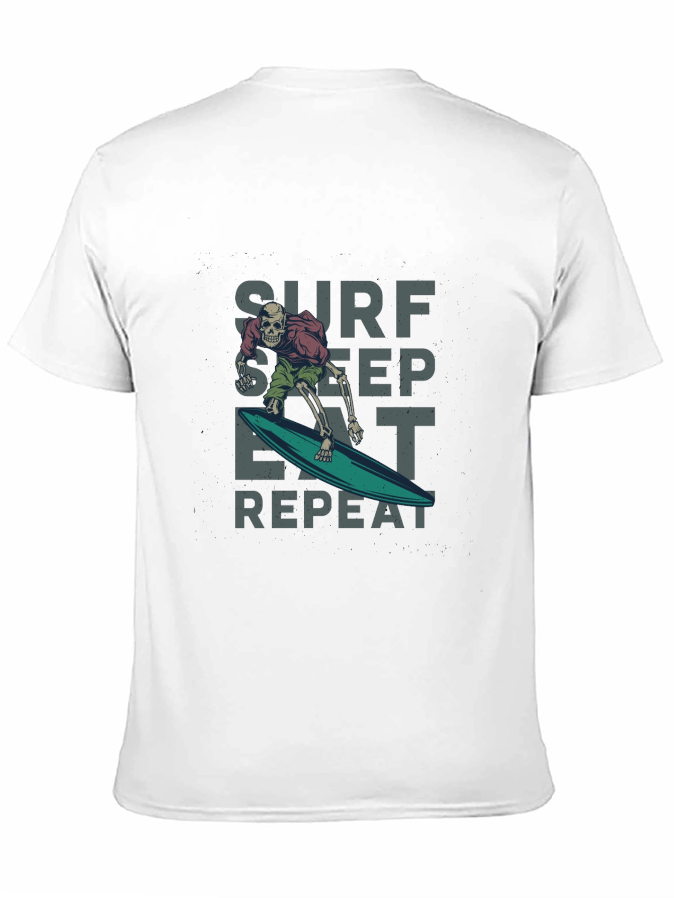 Surf Sleep Eat Repeat Black Graphic Tee