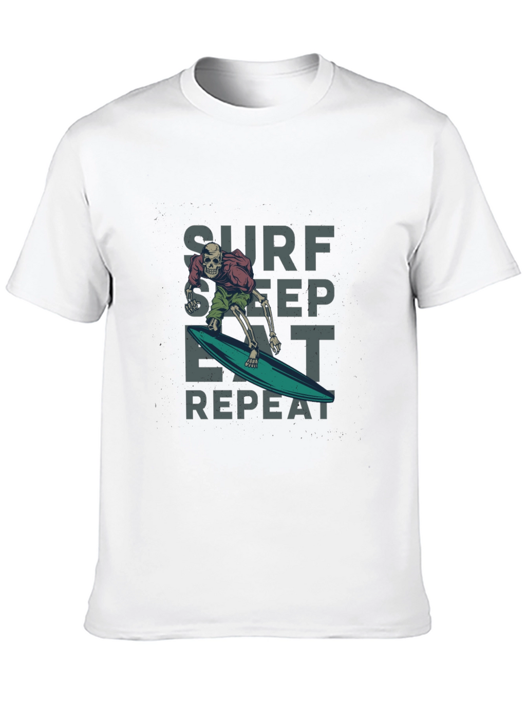 Surf Sleep Eat Repeat Black Graphic Tee