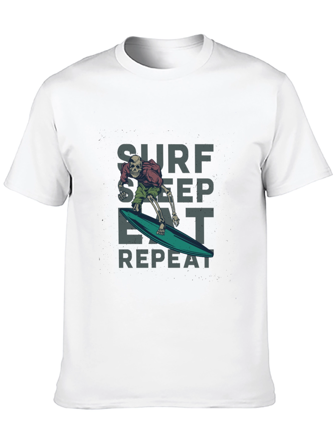 Surf Sleep Eat Repeat Black Graphic Tee