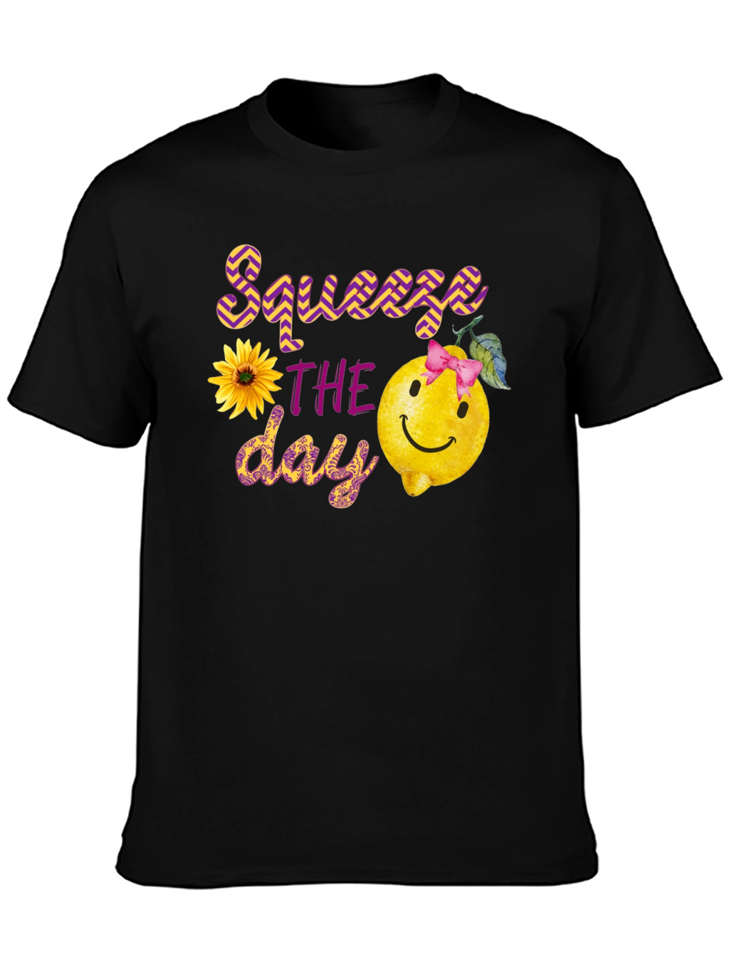 Squeeze the Day Black Graphic Tee