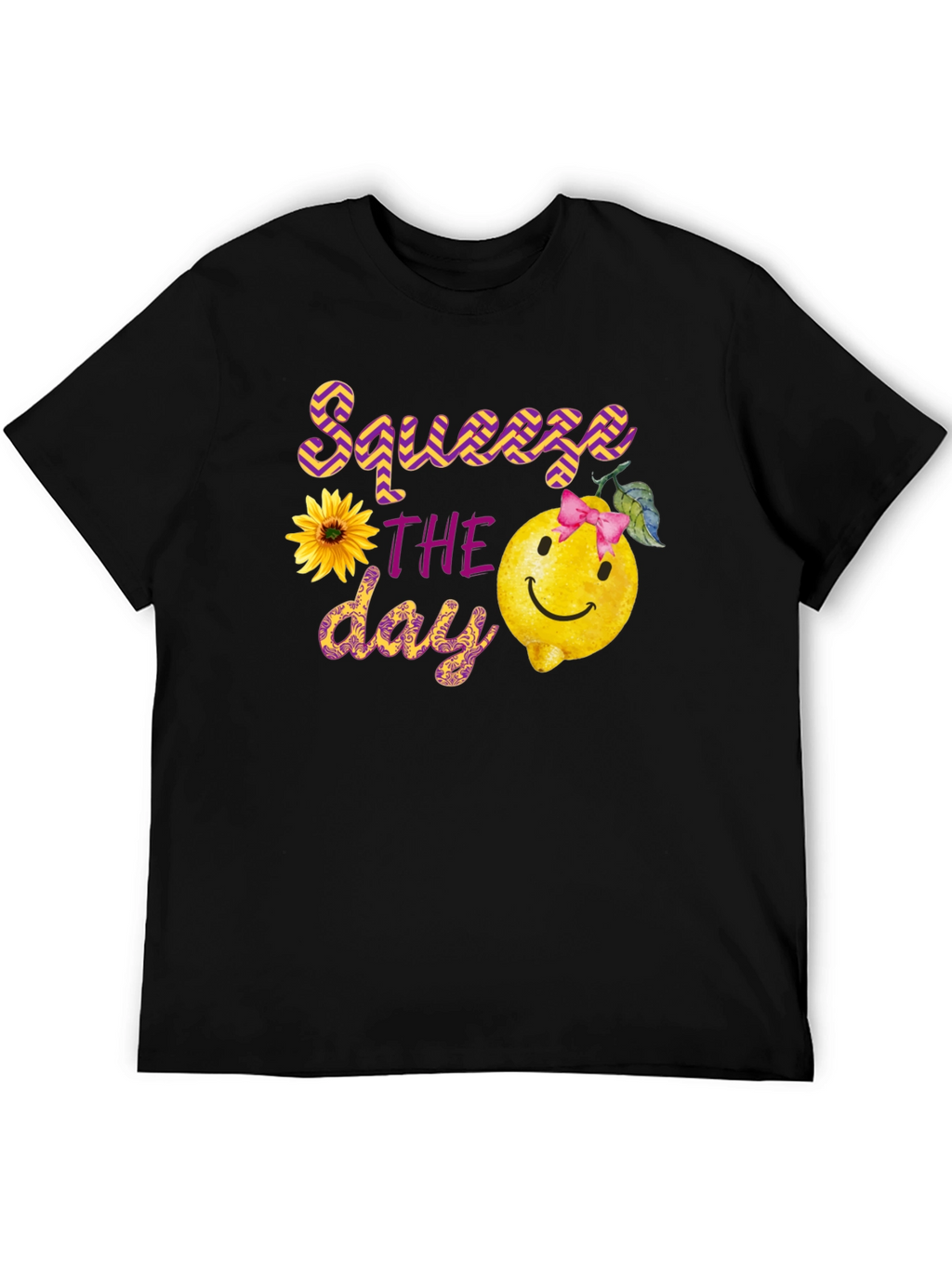 Squeeze the Day Black Graphic Tee