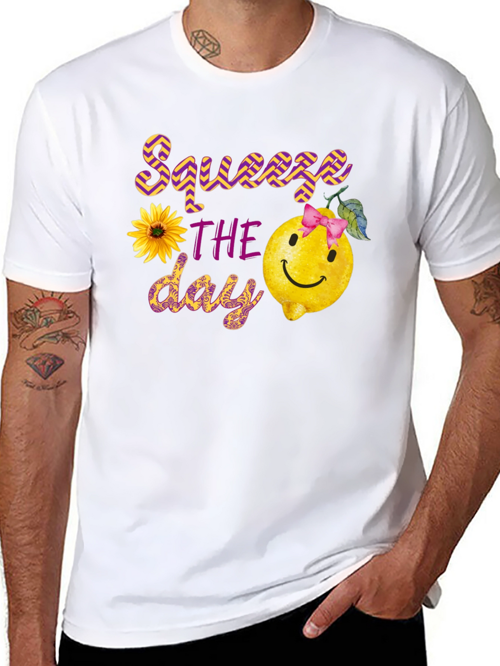 Squeeze the Day Black Graphic Tee