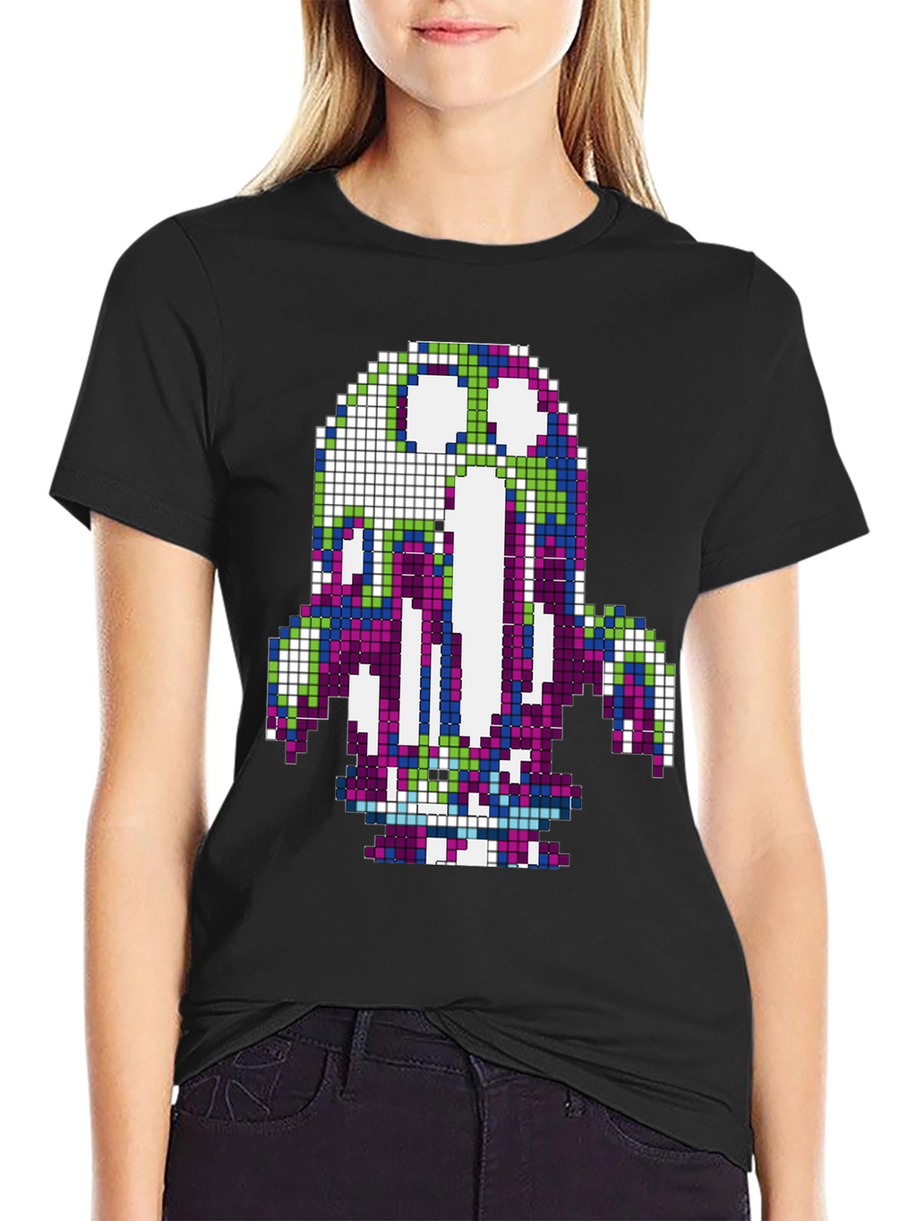 Pixel Monster Graphic Tee - Retro Gaming Style
