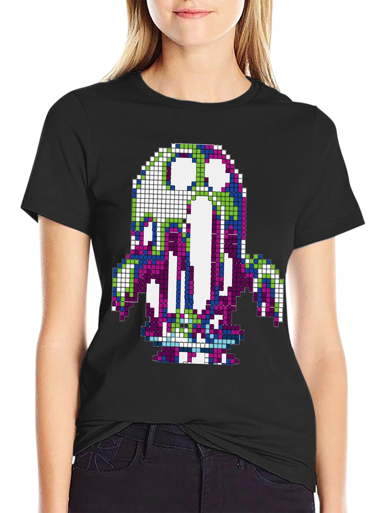 Pixel Monster Graphic Tee - Retro Gaming Style