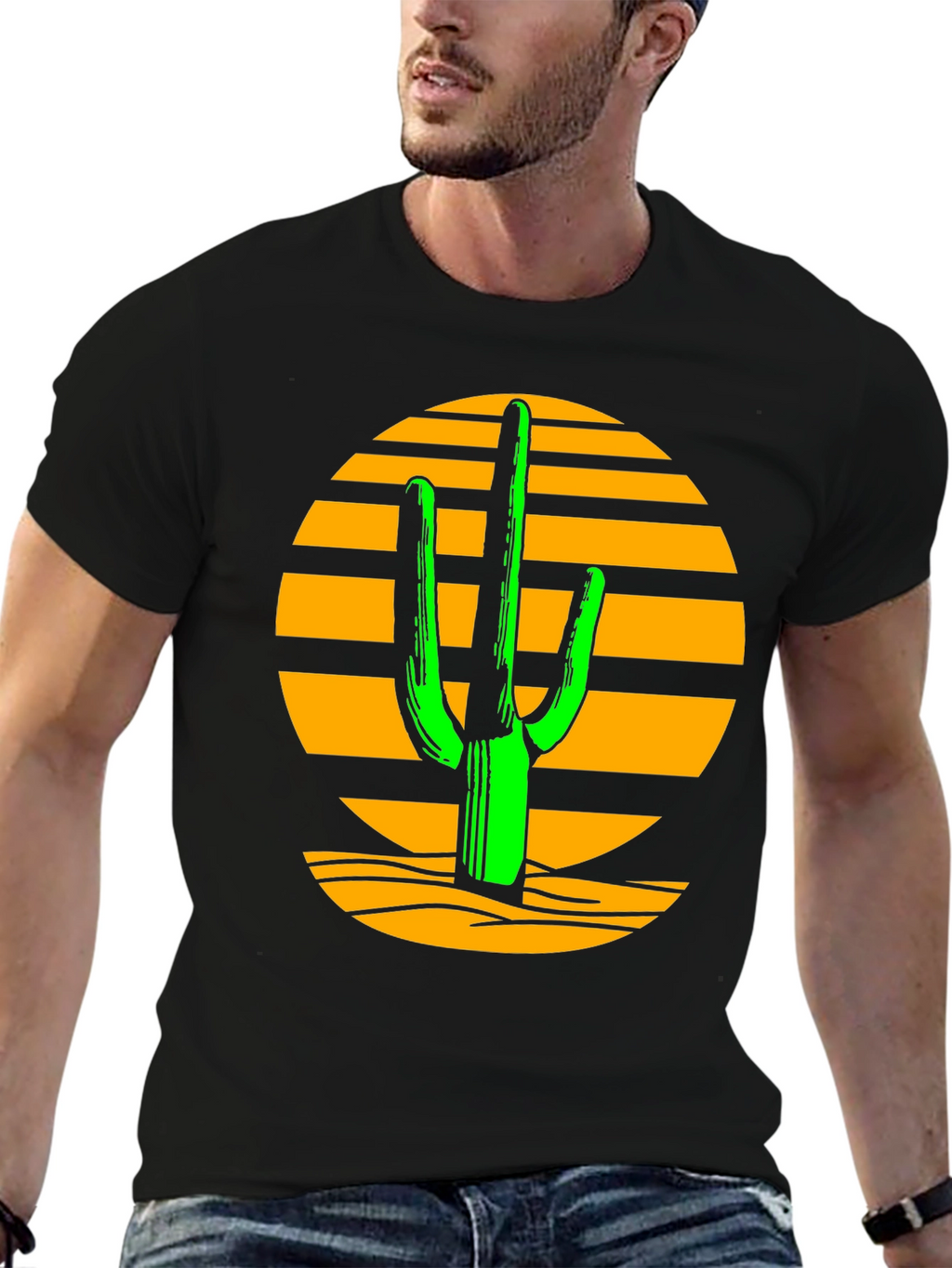 Cactus Sunset T-Shirt - Desert Graphic Tee