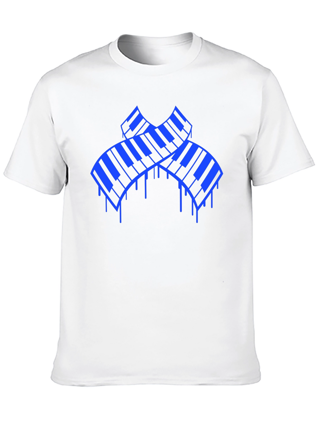 Piano Keys Graphic T-Shirt - Black