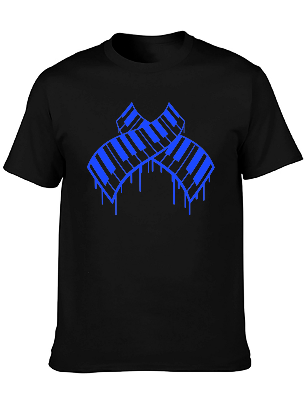 Piano Keys Graphic T-Shirt - Black