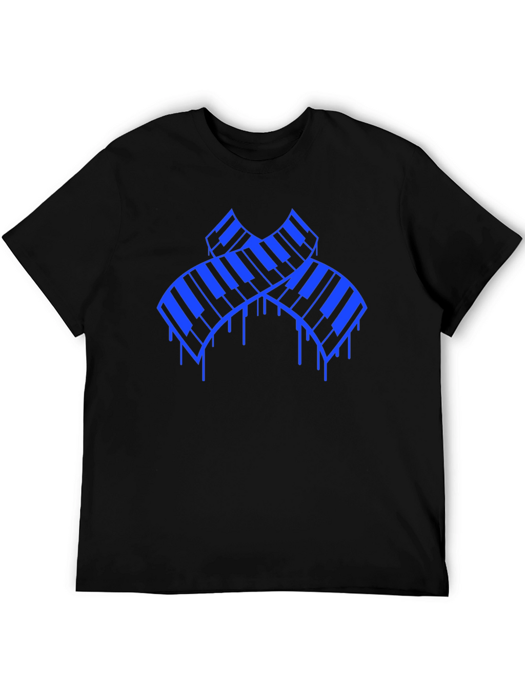 Piano Keys Graphic T-Shirt - Black