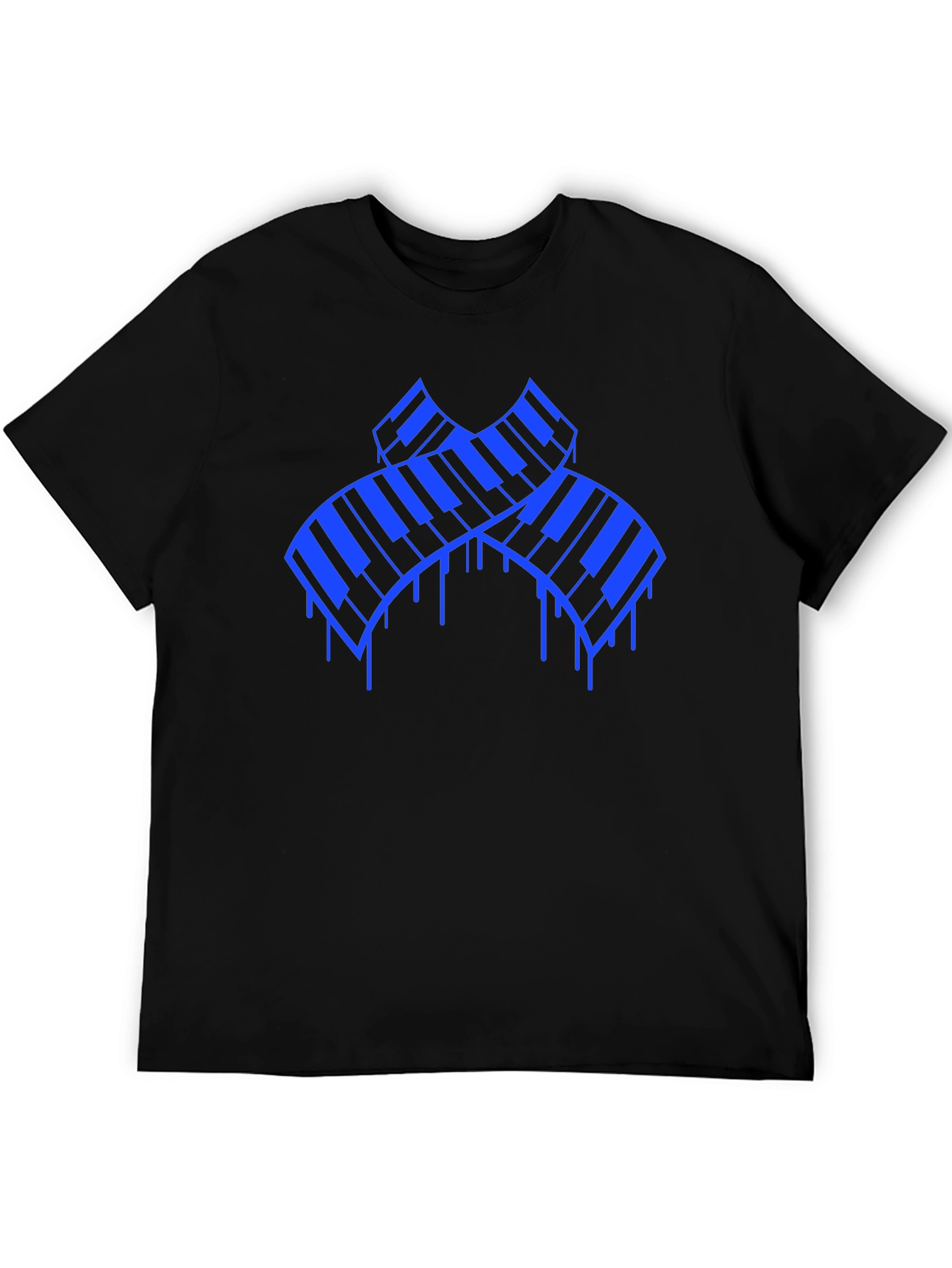 Piano Keys Graphic T-Shirt - Black